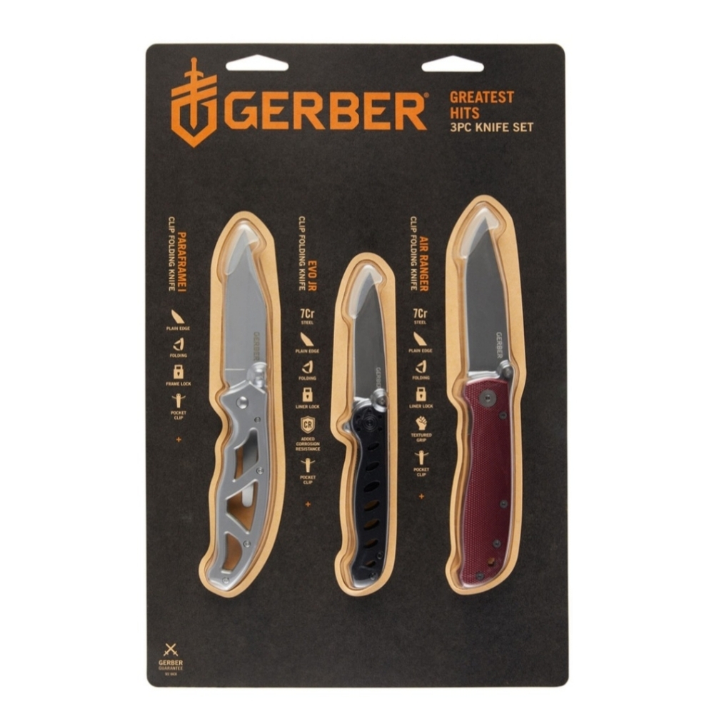 COPY - Brand New in Package Gerber Greatest Hits 3 pack knife set